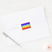 PACE Peace Flag Rainbow Classic Round Sticker (Envelope)