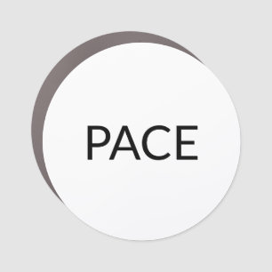 Pace white black Italian peace simple minimalist Car Magnet