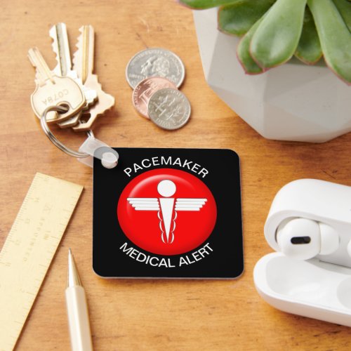 Pacemaker Medical Alert _ Button Keychain