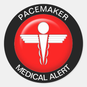 Pacemaker Medical Alert - Round Sticker