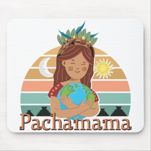 Pachamama Earth Mother Incan God Spiritual Mouse Pad