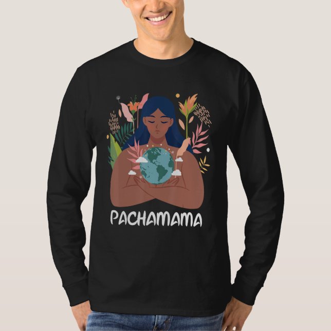 Pachamama Mother Earth Nature Latino Gaia Goddess  T-Shirt (Front)