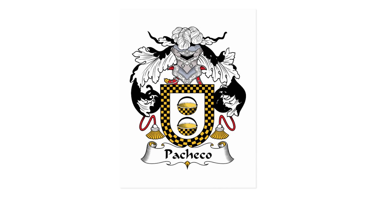 Pacheco Family Crest Postcard | Zazzle.com