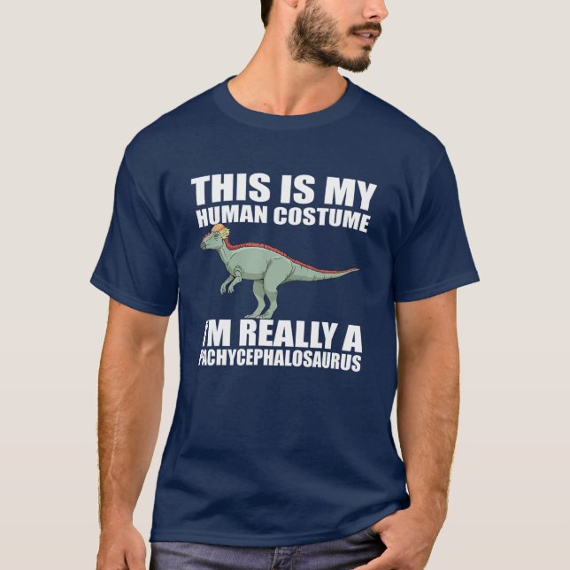 Pachycephalosaurus Costume Design Dinosaur T-Shirt (Front)