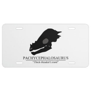 Pachycephalosaurus Skull License Plate