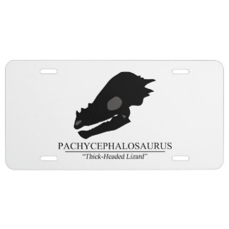 Pachycephalosaurus Skull License Plate