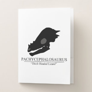 Pachycephalosaurus Skull Pocket Folder