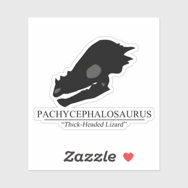 Pachycephalosaurus Skull Sticker (Sheet)