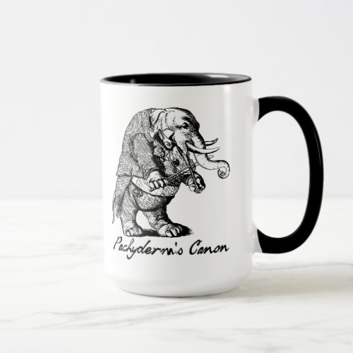 Pachyderms Canon Violin playing Elephant Fiddle Mug