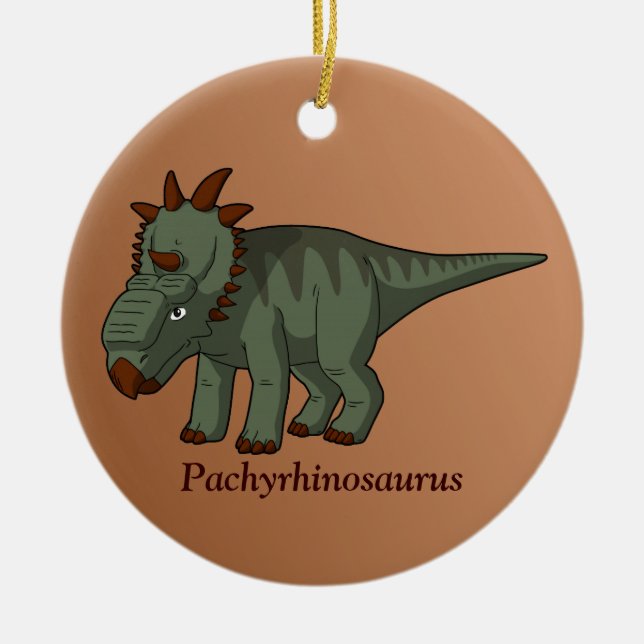 Pachyrhinosaurus Ceramic Ornament (Front)