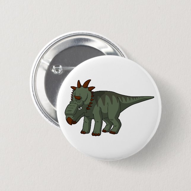 Pachyrhinosaurus Pinback Button (Front & Back)