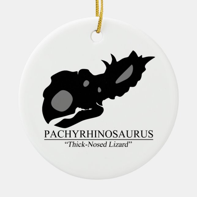 Pachyrhinosaurus Skull Ceramic Ornament (Front)