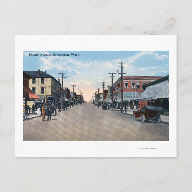 Pacific Avenue View Postcard (Front)