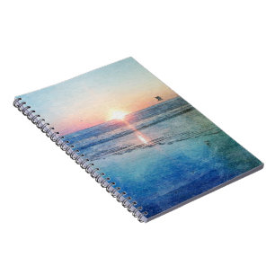 Pacific Beach Sunset Watercolor Notebook