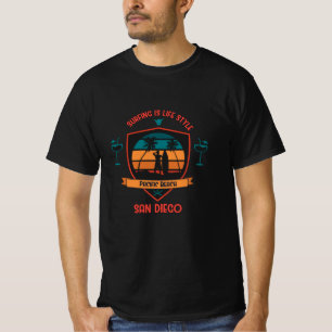 Pacific Beach Surfing San Diego Surfer T-Shirt