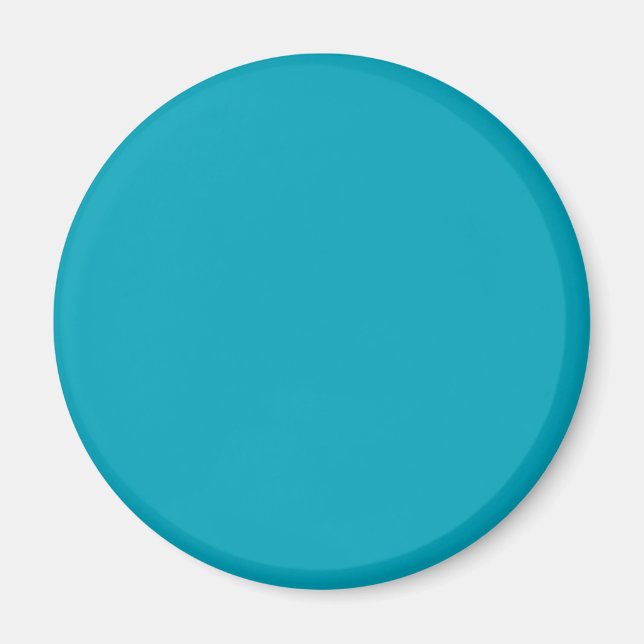Pacific Blue 00A1B9 Color - Option to Add Name Magnet (Front)