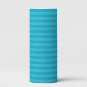 pacific blue and butterfly blue stripes pillar candle