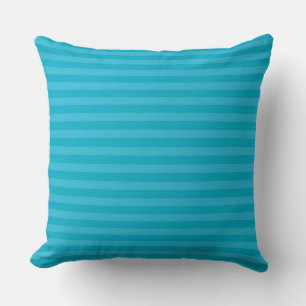 pacific blue and butterfly blue stripes throw pillow