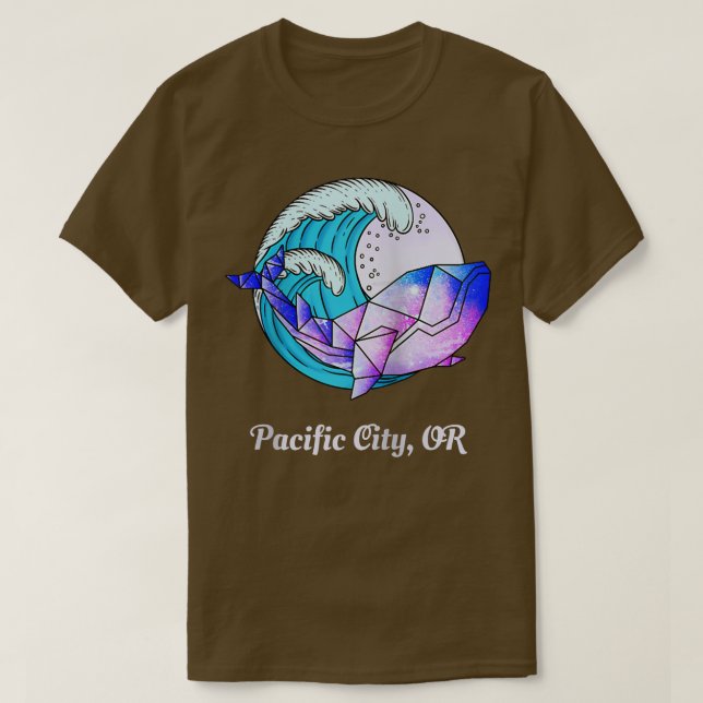 Pacific City OR Japanese Paint Geometric Orca Kill T-Shirt (Design Front)