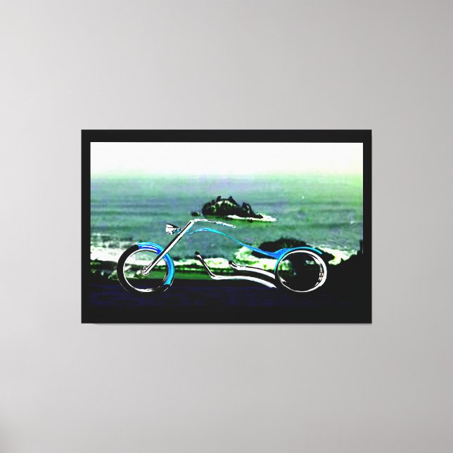 Pacific Coast Chopper Dreaming The MUSEUM Zazzle Canvas Print (Front)