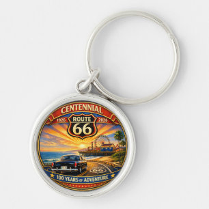 Pacific Coast Classic Car Sunset Accessory Keychain