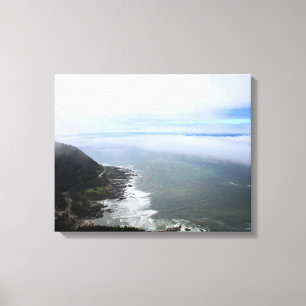 Pacific Coast Highway Along the Ocean Color 16x20 Canvas Print