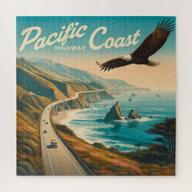 Pacific Coast Highway Eagle Jigsaw Puzzle (Vertical)