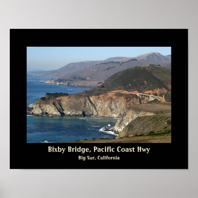 Pacific Coast Highway Landscape Design Poster (Front)