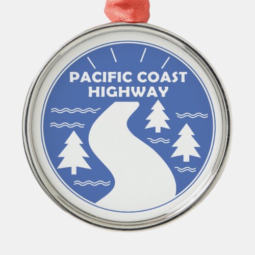 Pacific Coast Highway Metal Ornament