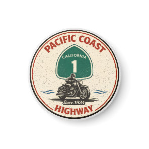 pacific coast highway motorcycle california route  magnet