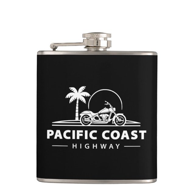 Pacific Coast Highway Motorcycle Flask (Front)
