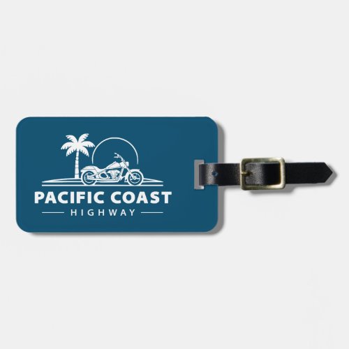 Pacific Coast Highway Motorcycle Luggage Tag