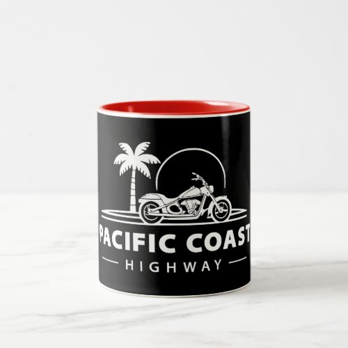 Pacific Coast Highway Motorcycle Two_Tone Coffee Mug