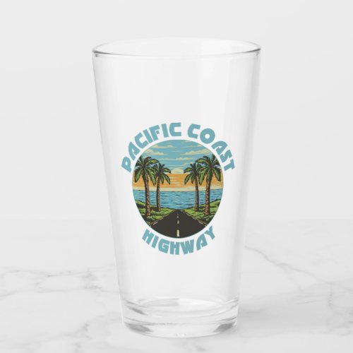 Pacific Coast Highway Palm Trees Glass