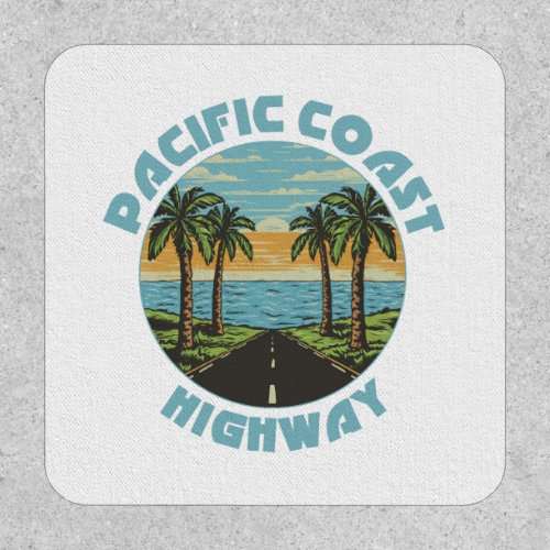 Pacific Coast Highway Palm Trees Patch