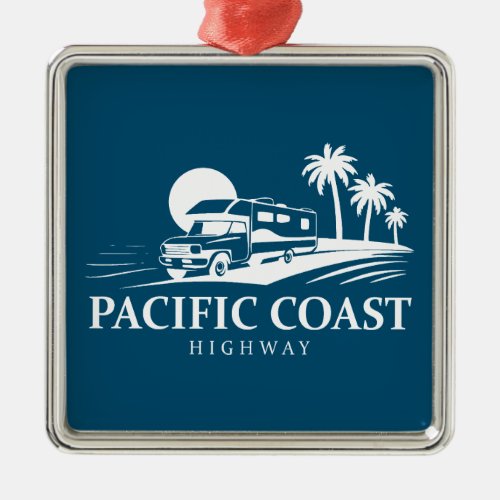 Pacific Coast Highway Recreational Vehicle Metal Ornament