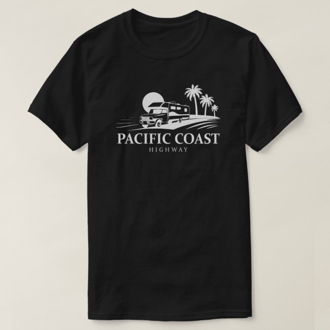 Pacific Coast Highway Recreational Vehicle T-Shirt (Design Front)