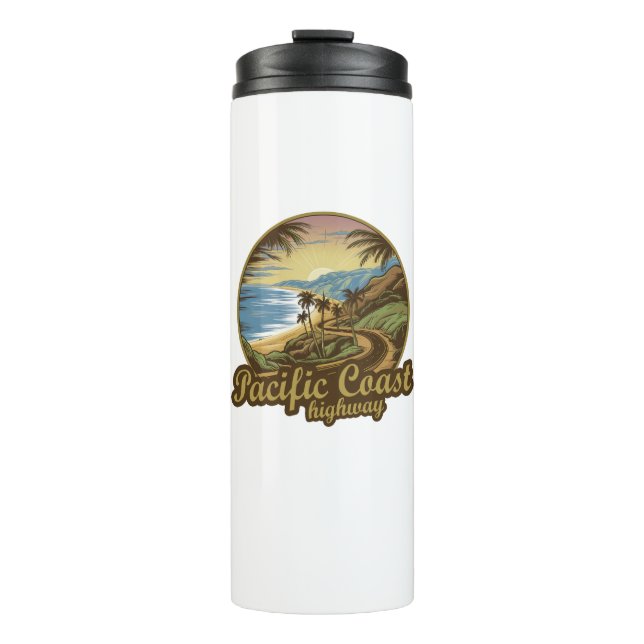 Pacific Coast Highway Retro Thermal Tumbler (Front)