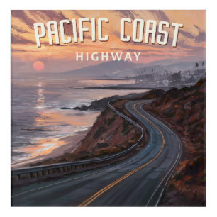 Pacific Coast Highway Sunset Acrylic Print