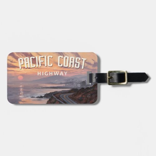 Pacific Coast Highway Sunset Luggage Tag