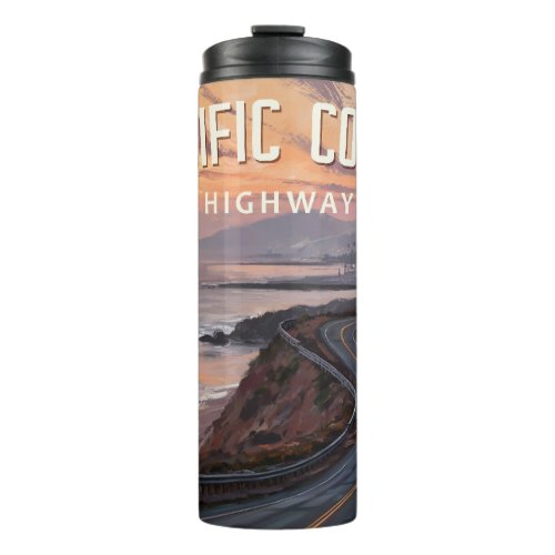 Pacific Coast Highway Sunset Thermal Tumbler