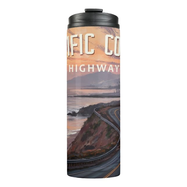 Pacific Coast Highway Sunset Thermal Tumbler (Front)