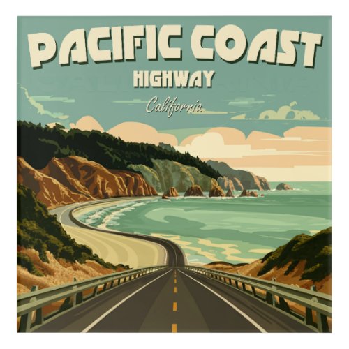 Pacific Coast Highway Vista Acrylic Print
