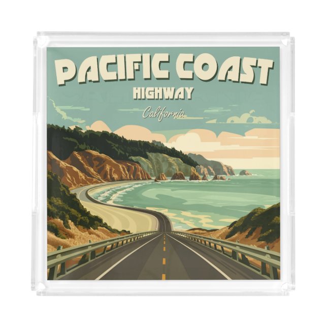 Pacific Coast Highway Vista Acrylic Tray (Front)
