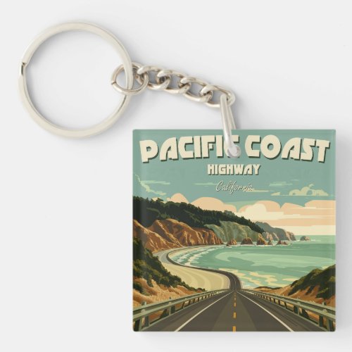 Pacific Coast Highway Vista Keychain