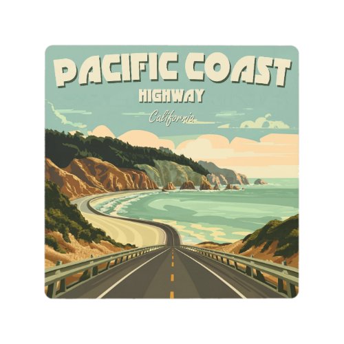 Pacific Coast Highway Vista Metal Print