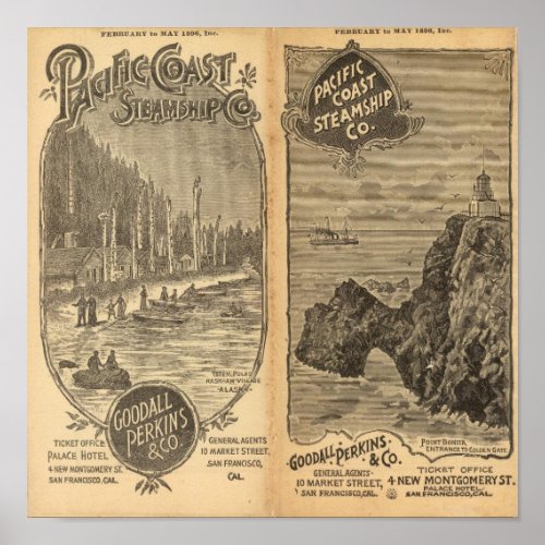 Pacific Coast Steamship Company 2 Poster