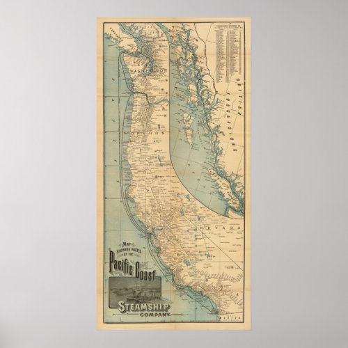 Pacific Coast Steamship Company Poster