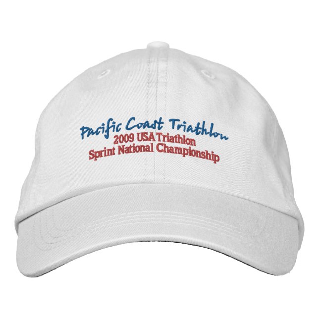Pacific Coast Triathlon Embroidered Baseball Hat (Front)