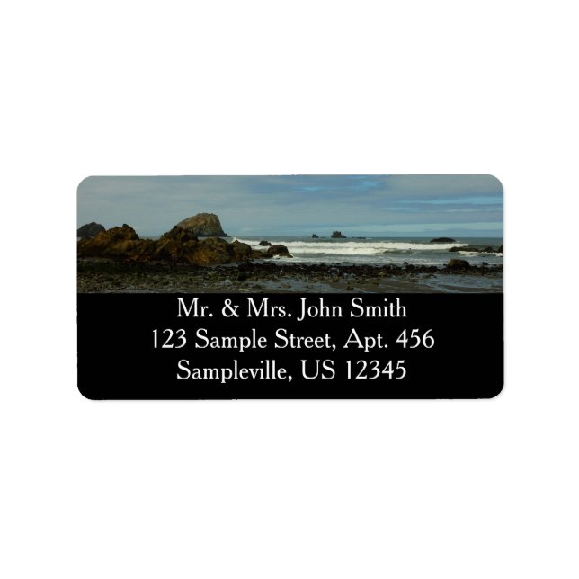 Pacific Coastline at Redwood National Park Label (Front)